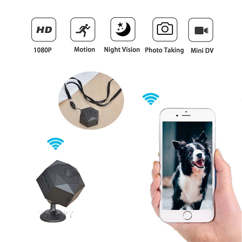 Smart Home Kamera - HD 1080P Kleine Draadloze Mini Wifi