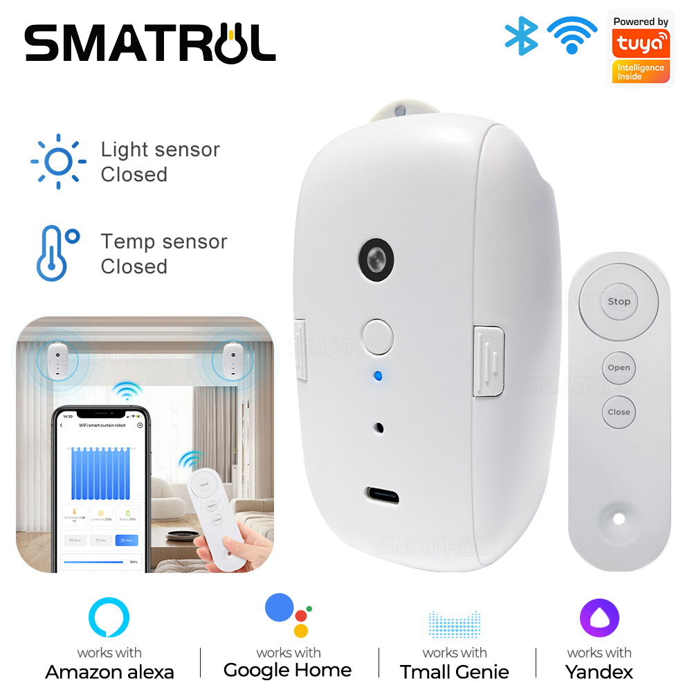 Curtain Motor - Tuya Smart Gordijn Motor Bt Spraakbesturingsschakelaar