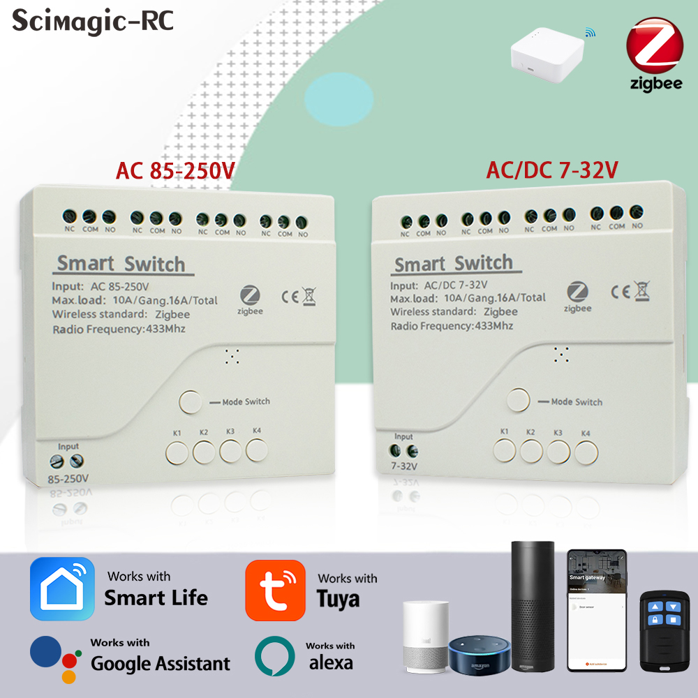 Smart Home Ac - 4CH Zigbee Tuya Smart Home Relaismodule
