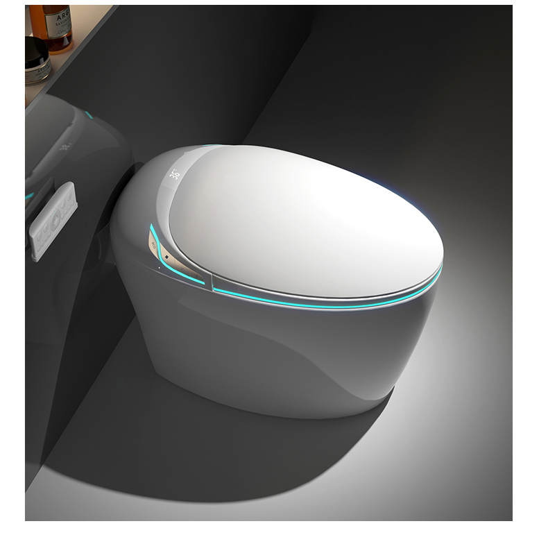 Smart Home Yellow - Intelligent toilet, slim toilet, Foheel-kraan, geel,