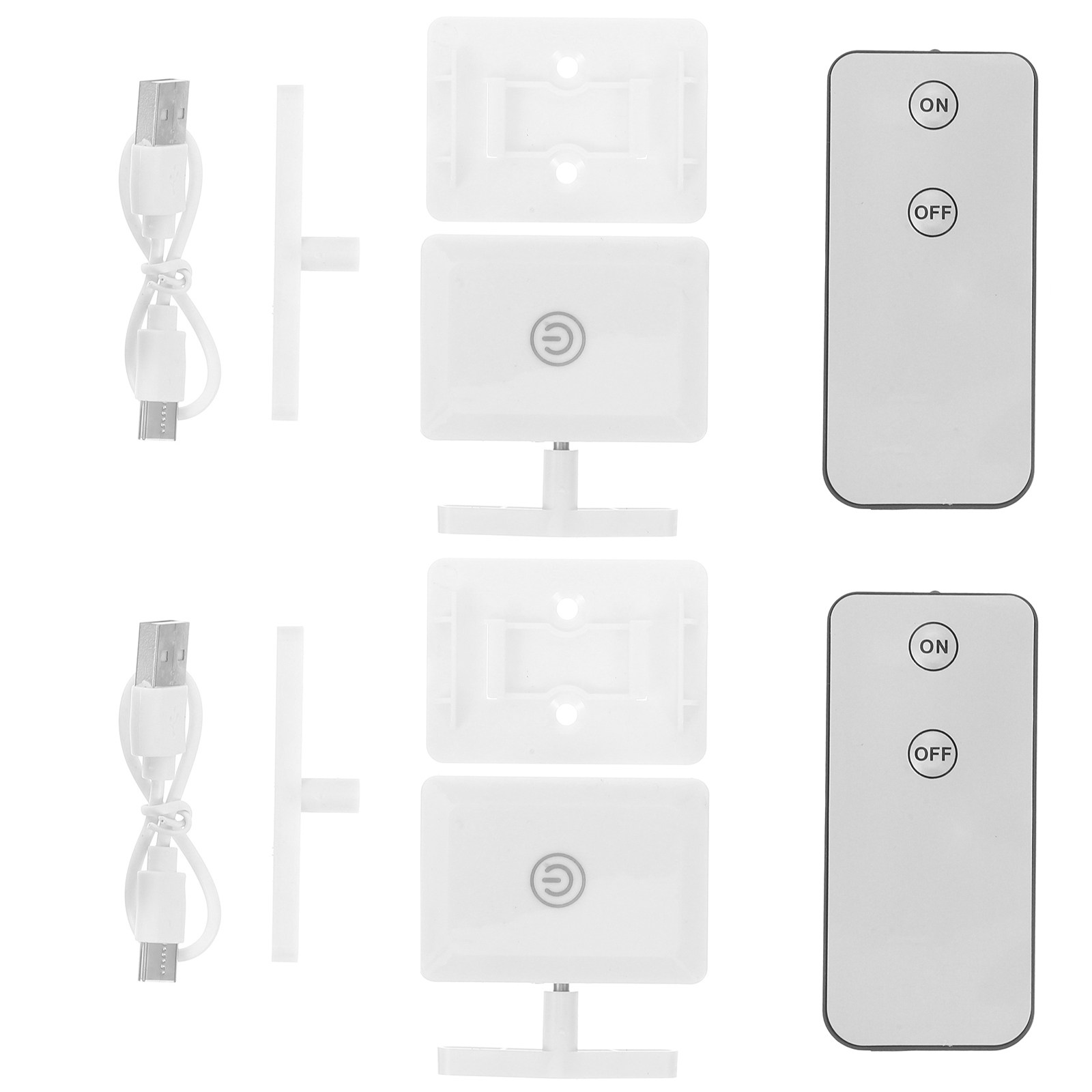 Smart Home Button - 2Sets Afstandsbediening Schakelaar Draadloze Knopbediening Smart