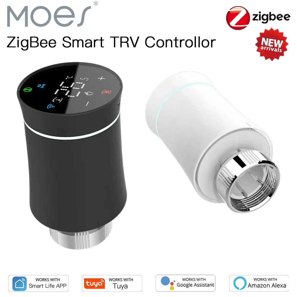 Smart Home Thermostat - MOES ZigBee 3.0 TRV Thermostaat Tuya