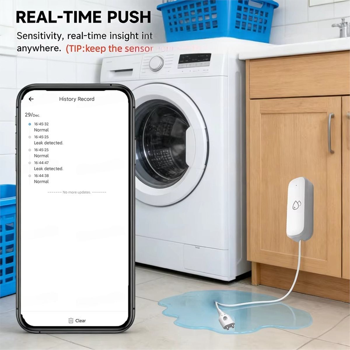 Smart Home Security - Compatibele ZigBee waterleksensoralarmen Smart Home overstromingslekdetector