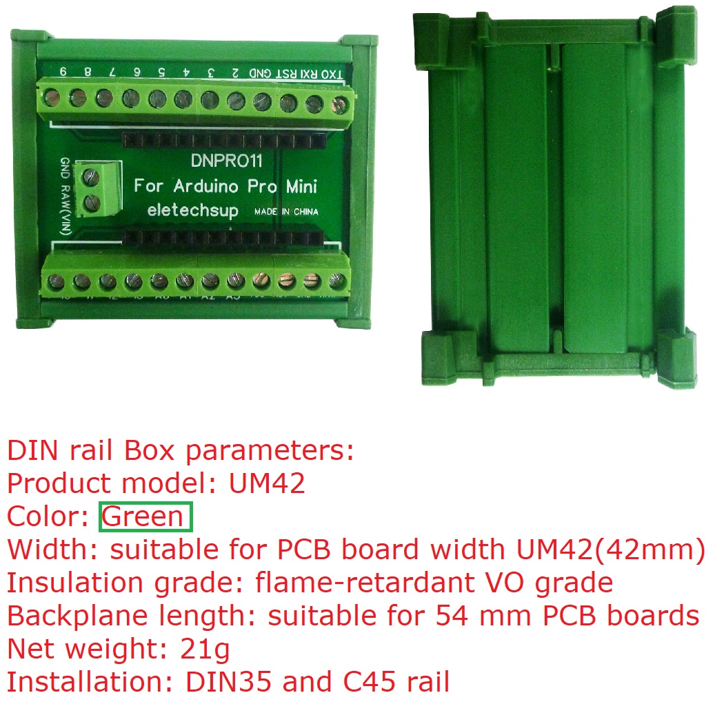 Smart Home Arduino - DIN-rail montageklemmenblok adaptermodule voor Arduino pro