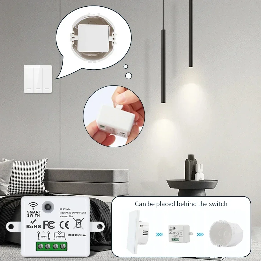 RF 433MHz Draadloze Afstandsbe - Smart Home Button recensie en prijs