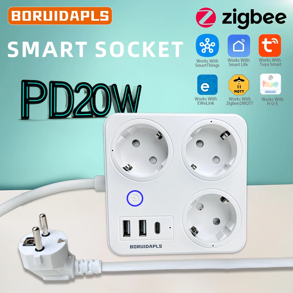 BORUIDAPLS ZigBee EU Smart Pow - Smart Power Strip recensie en prijs