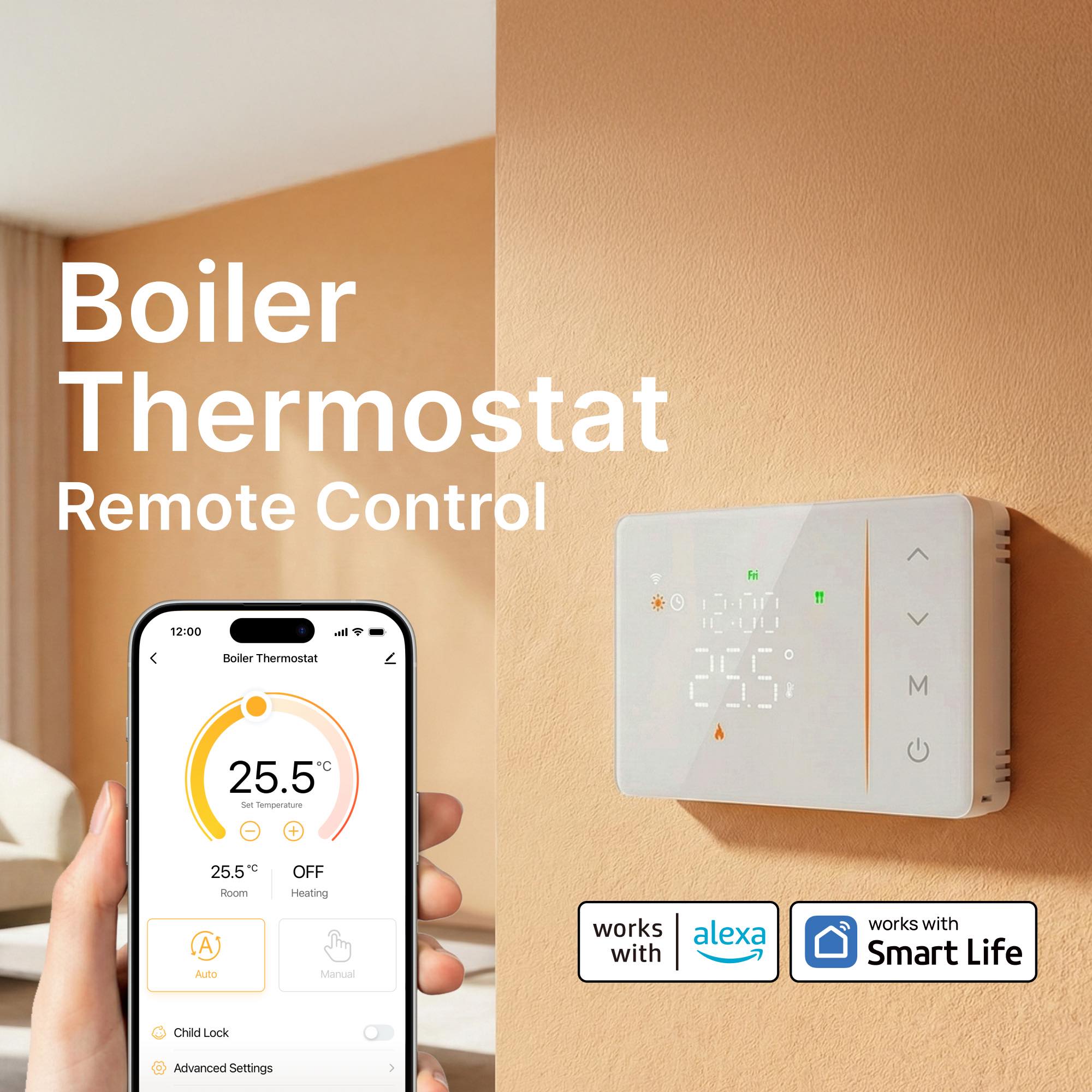 Tuya slimme, op batterijen wer - Smart Home Thermostat recensie en prijs