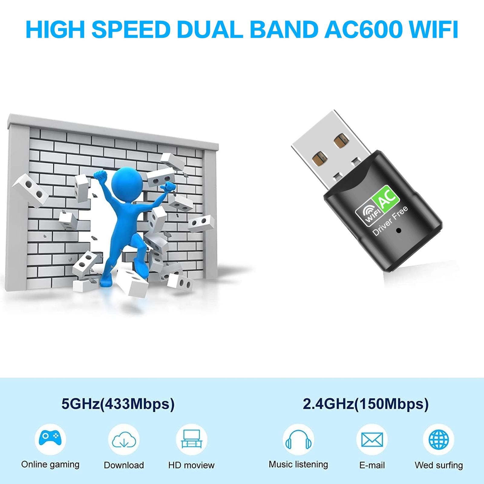 AC600 USB WiFi-adapter, dual-b - Smart Home For Pc recensie en prijs